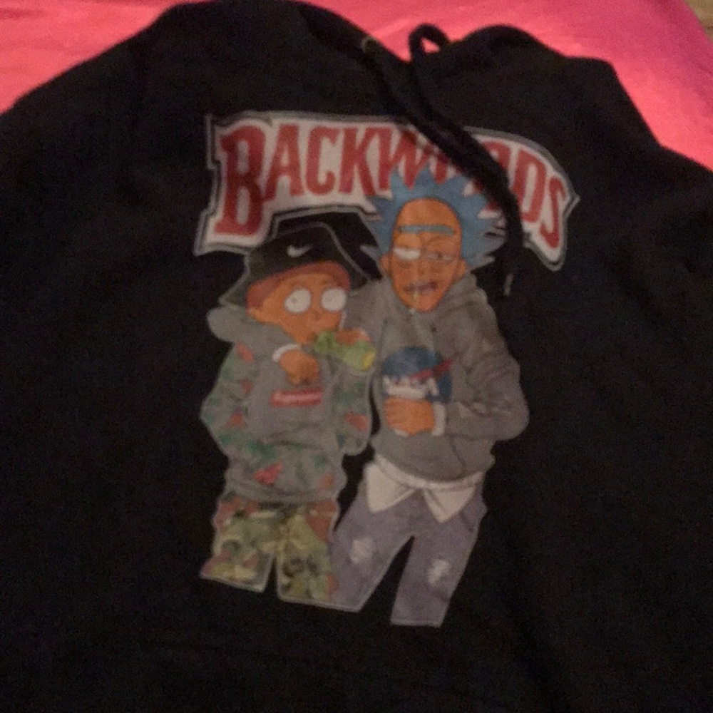Rick and Morty Black Pull Over Sweater